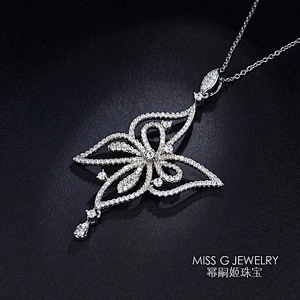 S925 Silver Pendant Fashion butterfly zircon pendant jewelry manufacturers wholesale processing custom Pendant