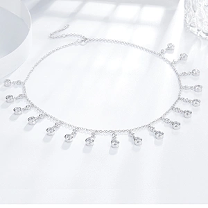 Hand-inlaid Zircon Necklace large jewelry factory,OEM/ODM Jewelry Trade processing customized,Wholesale jewelry manufacturer