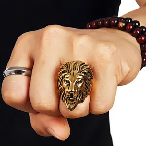 Lion Head Ring mens rings large jewelry factories, OEM/ODM jewelry trade processing customized, jewelry wholesale manufacturers