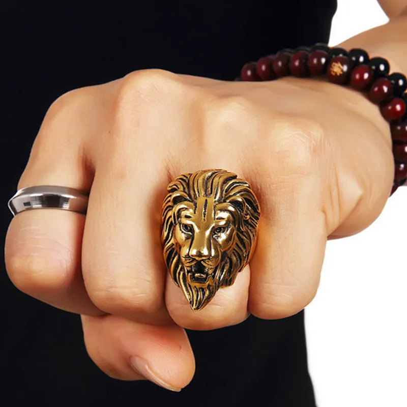 Lion Head Ring mens rings large jewelry factories, OEM/ODM jewelry trade processing customized, jewelry wholesale manufacturers
