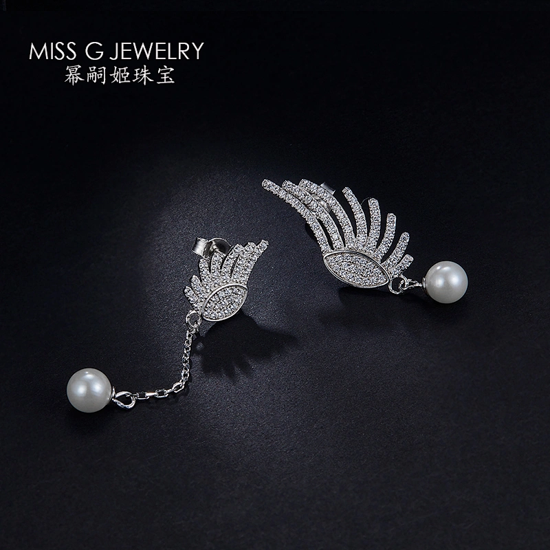 Fashion Pearl 925 Silver Earrings large jewelry factory,OEM/ODM Jewelry Trade processing customized,Wholesale jewelry manufacturer