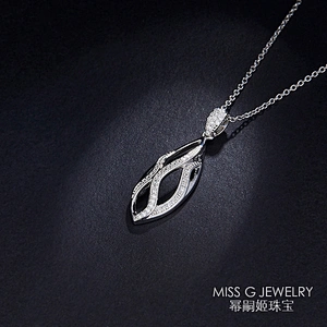 S925 Silver Necklace Droplet Shape Zircon Silver Jewelry Factory Wholesale