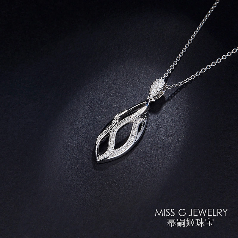 S925 Silver Necklace Droplet Shape Zircon Silver Jewelry Factory Wholesale