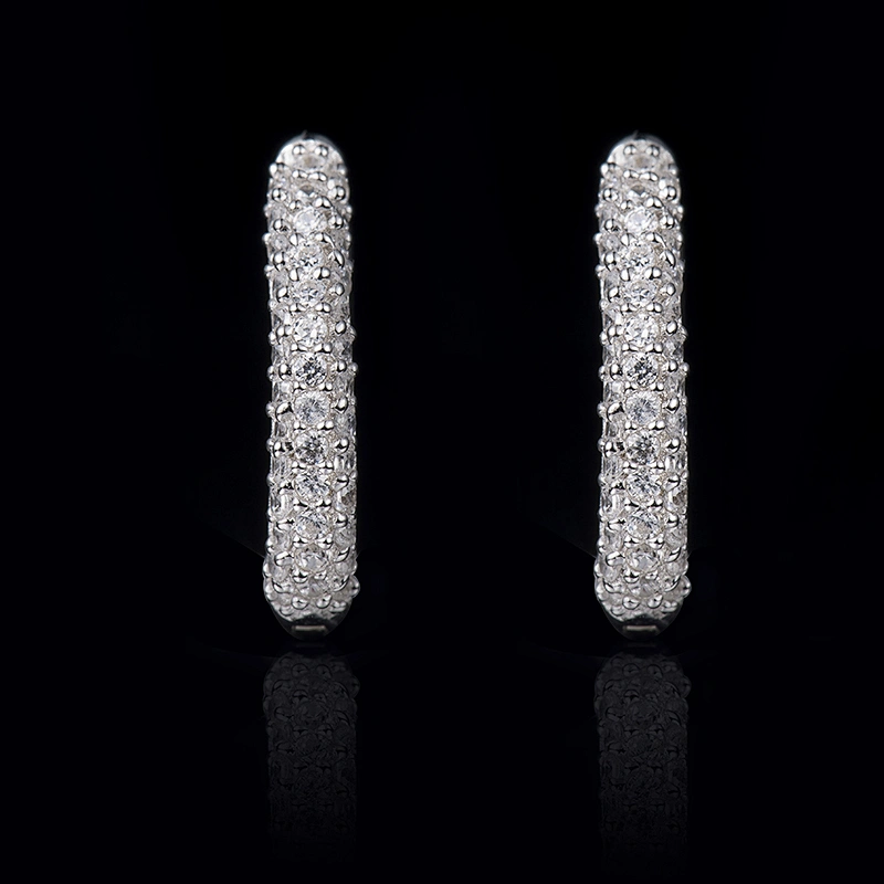 Embedded Zircon Earrings large jewelry factory,OEM/ODM Jewelry Trade processing customized,Wholesale jewelry manufacturer