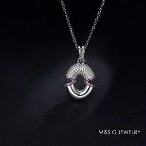 S925 Silver Pendant New Type Characteristic Suture Zircon Mosaic Jewelry Silver Jewelry Factory Direct Selling