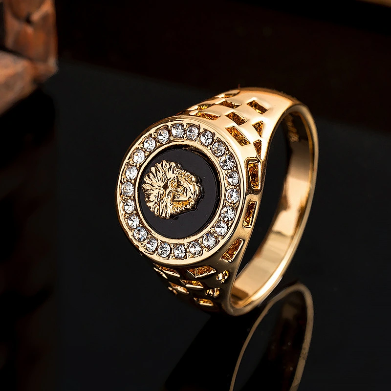Zircon-inlaid Men's Ring large jewelry factory,OEM/ODM Jewelry Trade processing customized,Wholesale jewelry manufacturer