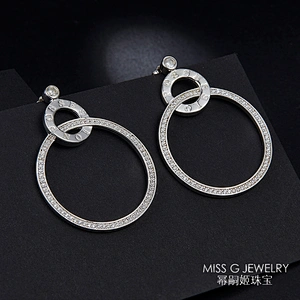 Exaggerated Ring Earrings large jewelry factory,OEM/ODM Jewelry Trade processing customized,Wholesale jewelry manufacturer