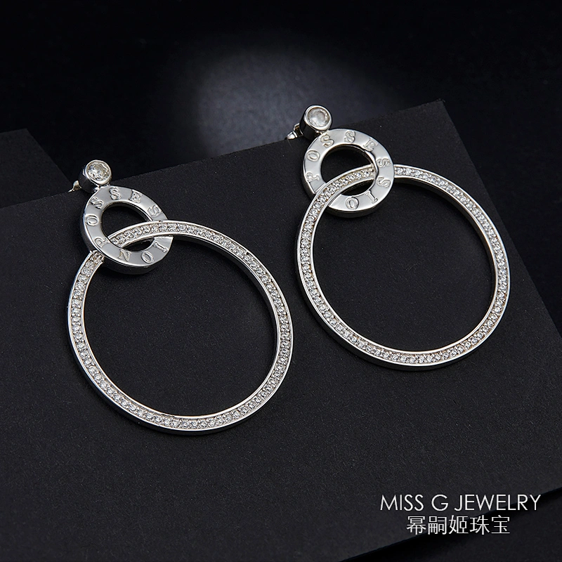 Exaggerated Ring Earrings large jewelry factory,OEM/ODM Jewelry Trade processing customized,Wholesale jewelry manufacturer