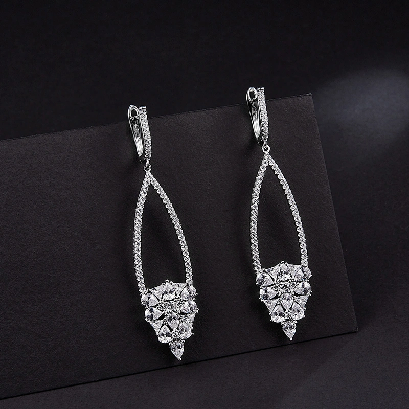 Long earrings silver stud earrings large jewelry factory,OEM/ODM Jewelry Trade processing customized,Wholesale jewelry manufacturer