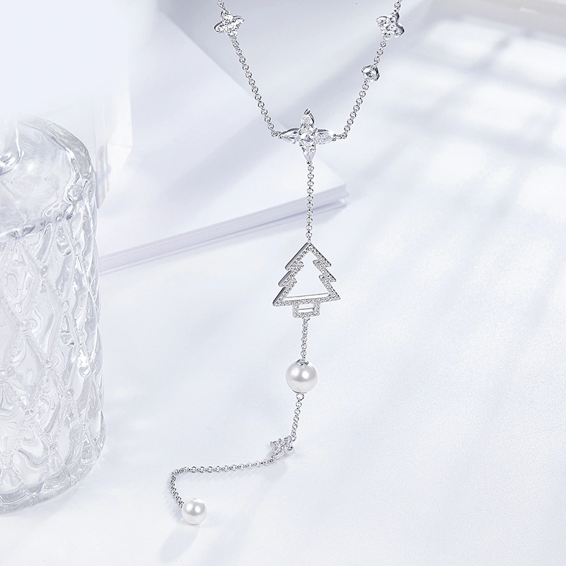 Pearl Zircon Necklace large jewelry factory,OEM/ODM Jewelry Trade processing customized,Wholesale jewelry manufacturer