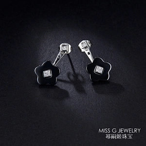 Fashionable Simple Black Plum Earrings large jewelry factory,OEM/ODM Jewelry Trade processing customized,Wholesale jewelry manufacturer