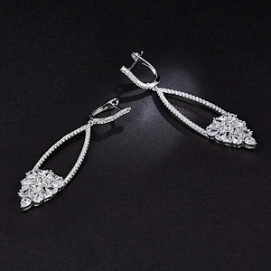 Long earrings silver stud earrings large jewelry factory,OEM/ODM Jewelry Trade processing customized,Wholesale jewelry manufacturer