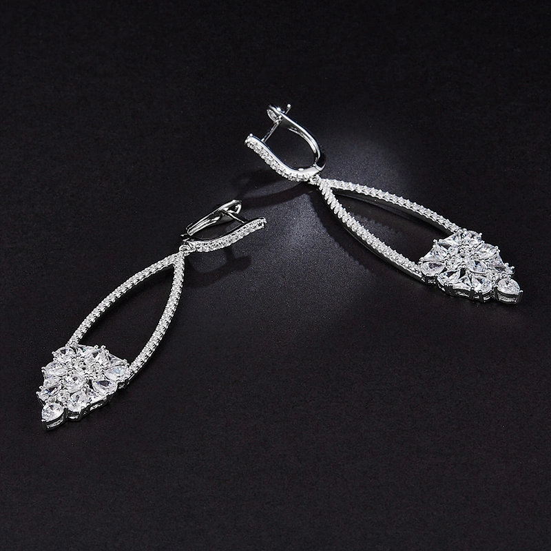 Long earrings silver stud earrings large jewelry factory,OEM/ODM Jewelry Trade processing customized,Wholesale jewelry manufacturer