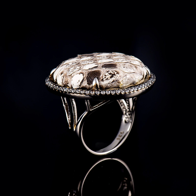 Fashion Jewelry S925 Silver Flower Ring Jewelry Round Ring Wholesale jewelry manufacturer