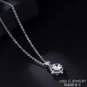 S925 Silver Pendant with Simple Temperament and Diamond Necklace and Hot Selling Jewelry Factory Customization
