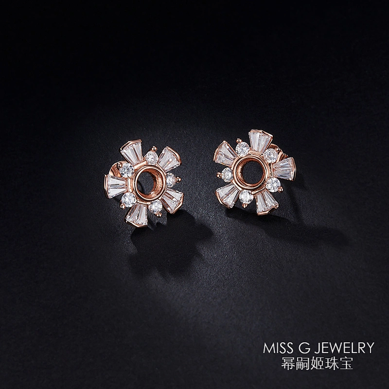S925 Silver Flower Earrings large jewelry factory,OEM/ODM Jewelry Trade processing customized,Wholesale jewelry manufacturer