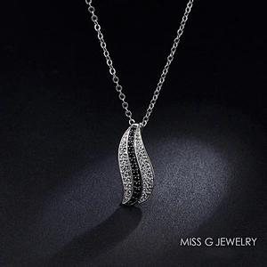 S925 Silver Pendant popular fashion double-color zircon-inlaid pendant jewelry manufacturers wholesale processing customization