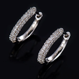 Embedded Zircon Earrings large jewelry factory,OEM/ODM Jewelry Trade processing customized,Wholesale jewelry manufacturer