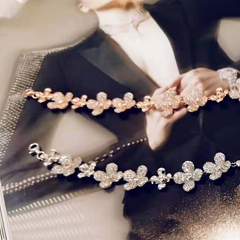 Women's Bracelet Girl Bracelet Rose Gold Bracelet large jewelry factory,OEM/ODM Jewelry Trade processing customized,Wholesale jewelry manufacturer