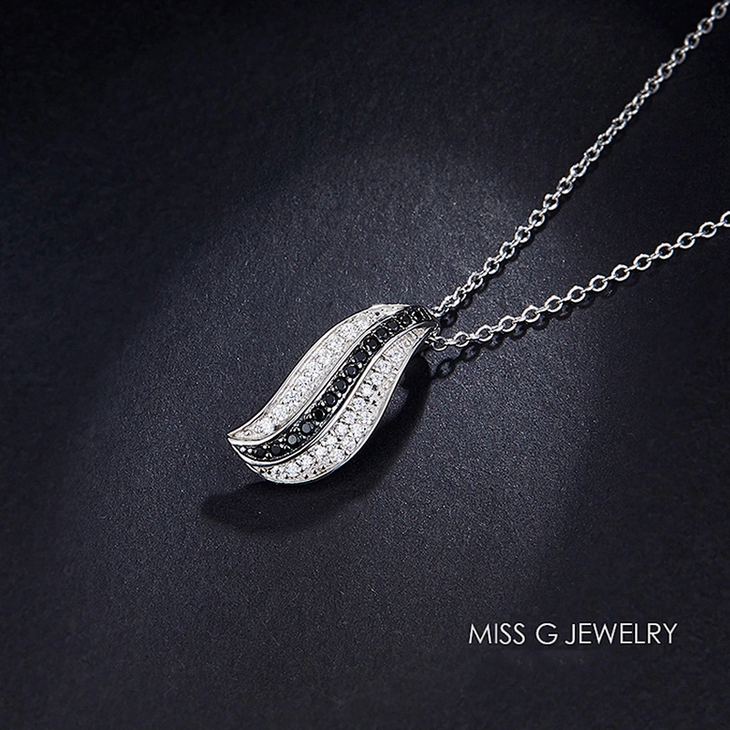 S925 Silver Pendant popular fashion double-color zircon-inlaid pendant jewelry manufacturers wholesale processing customization