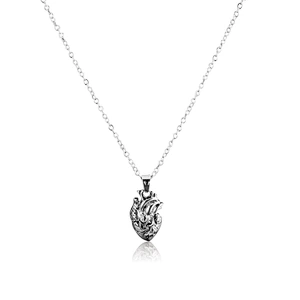 925 Silver Heart Pendant Necklace large jewelry factory,OEM/ODM Jewelry Trade processing customized,Wholesale jewelry manufacturer