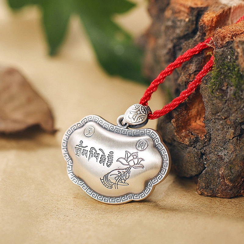 999 Pure Silver China Wind Long Life Lock large jewelry factory,OEM/ODM Jewelry Trade processing customized,Wholesale jewelry manufacturer