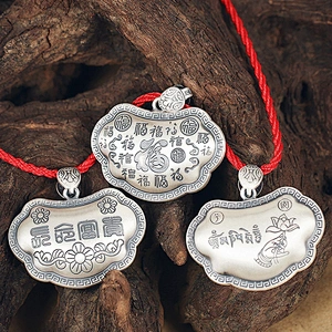 999 Pure Silver China Wind Long Life Lock large jewelry factory,OEM/ODM Jewelry Trade processing customized,Wholesale jewelry manufacturer