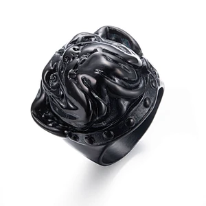 925 silver dog head ring large jewelry factory,OEM/ODM Jewelry Trade processing customized,Wholesale jewelry manufacturer