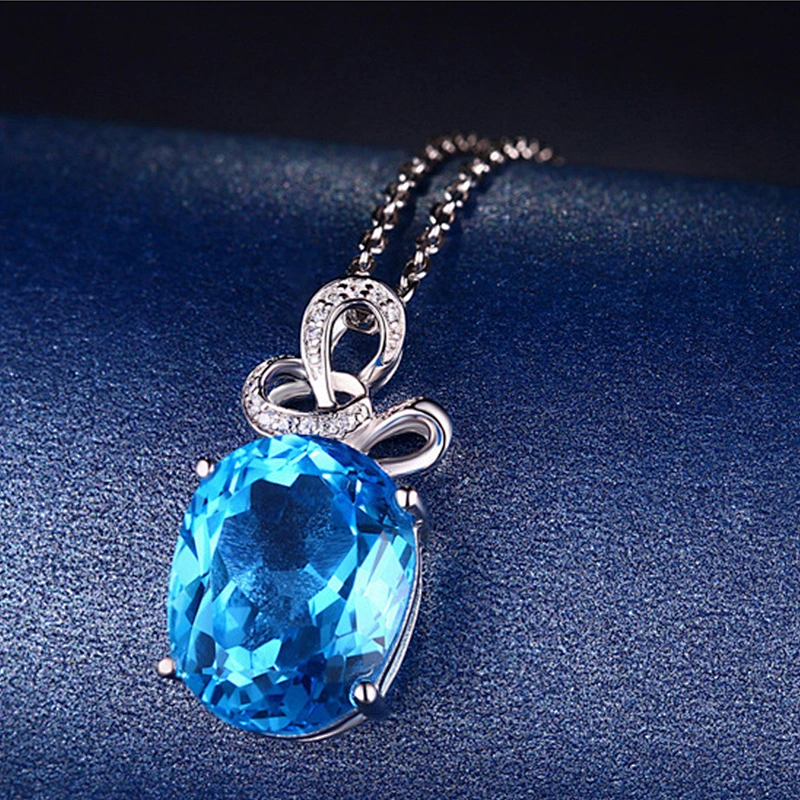 Large main Stone Silver Pendant large jewelry factory,OEM/ODM Jewelry Trade processing customized,Wholesale jewelry manufacturer