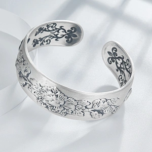 Chinese wind and silver bracelet bracelets for women large jewelry factory,OEM/ODM Jewelry Trade processing customized,Wholesale jewelry manufacturer