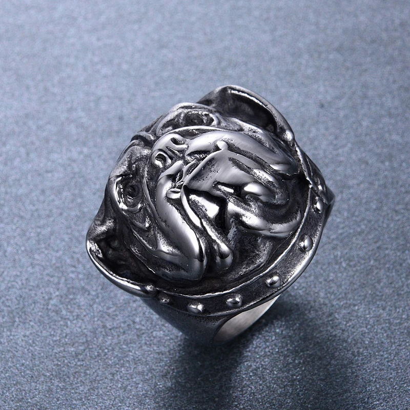 925 silver dog head ring large jewelry factory,OEM/ODM Jewelry Trade processing customized,Wholesale jewelry manufacturer