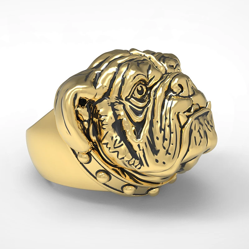 925 silver dog head ring large jewelry factory,OEM/ODM Jewelry Trade processing customized,Wholesale jewelry manufacturer