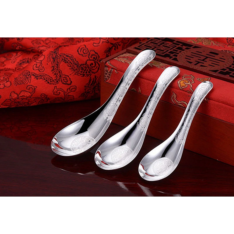 S999 Pure Silver Bowl chopsticks Spoon large jewelry factory,OEM/ODM Jewelry Trade processing customized,Wholesale jewelry manufacturer