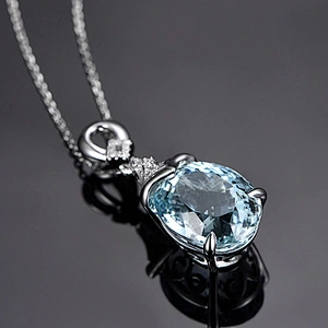 silver jewellery Large grain main stone pendant large jewelry factory,OEM/ODM Jewelry Trade processing customized,Wholesale jewelry manufacturer