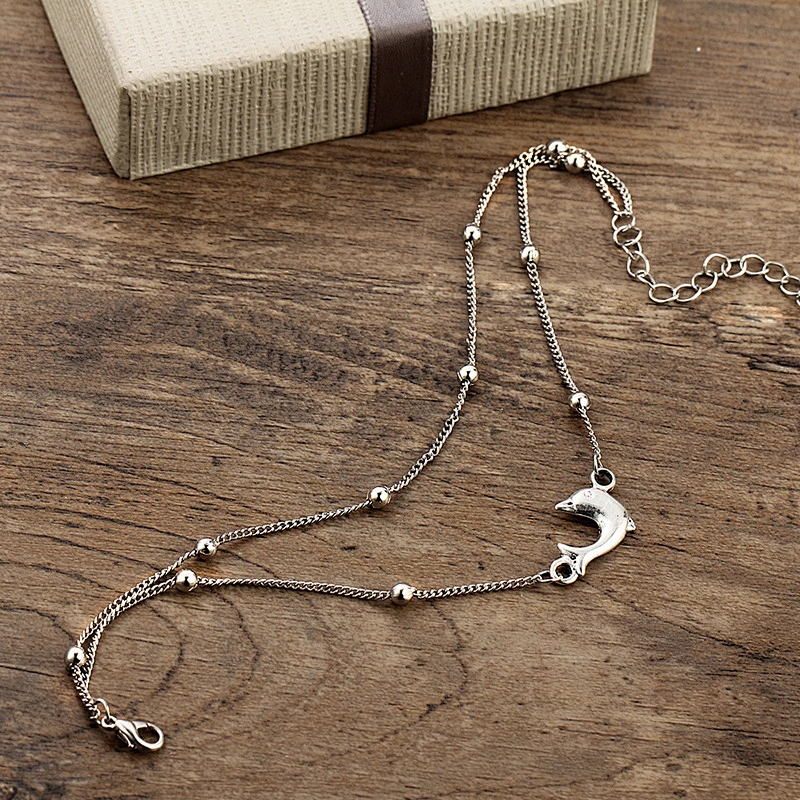 925 Silver Dolphin anklets large jewelry factory,OEM/ODM Jewelry Trade processing customized,Wholesale jewelry manufacturer