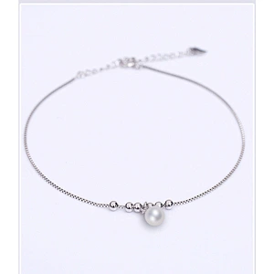 925 silver pearl foot chain large jewelry factory,OEM/ODM Jewelry Trade processing customized,Wholesale jewelry manufacturer