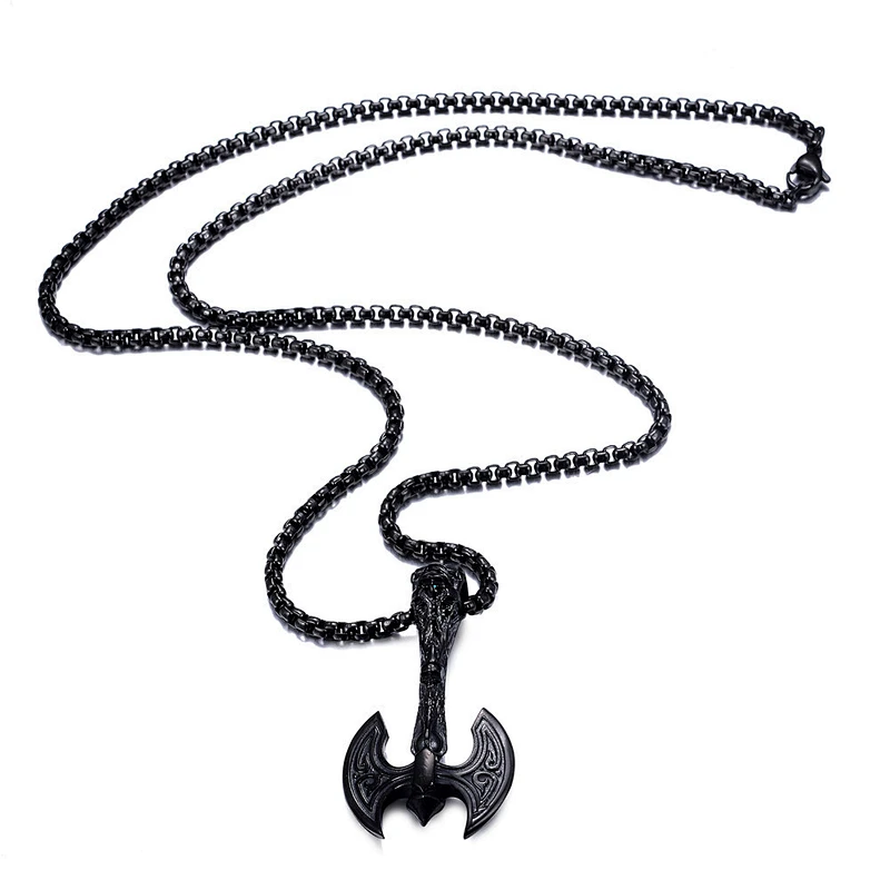Viking axe Pendant Necklace large jewelry factory,OEM/ODM Jewelry Trade processing customized,Wholesale jewelry manufacturer