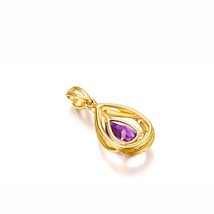 925 Silver Amethyst Pendant large jewelry factory,OEM/ODM Jewelry Trade processing customized,Wholesale jewelry manufacturer