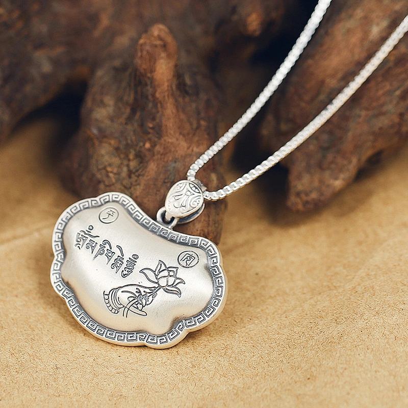 999 Pure Silver China Wind Long Life Lock large jewelry factory,OEM/ODM Jewelry Trade processing customized,Wholesale jewelry manufacturer