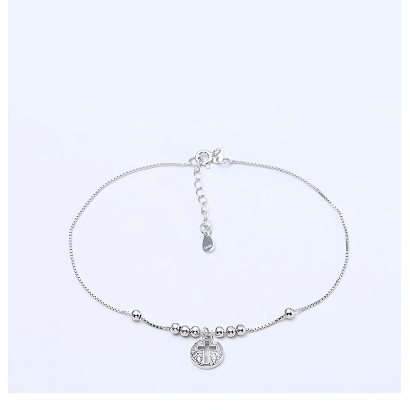 925 hollow cross foot chain large jewelry factory,OEM/ODM Jewelry Trade processing customized,Wholesale jewelry manufacturer