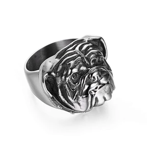 925 silver dog head ring large jewelry factory,OEM/ODM Jewelry Trade processing customized,Wholesale jewelry manufacturer