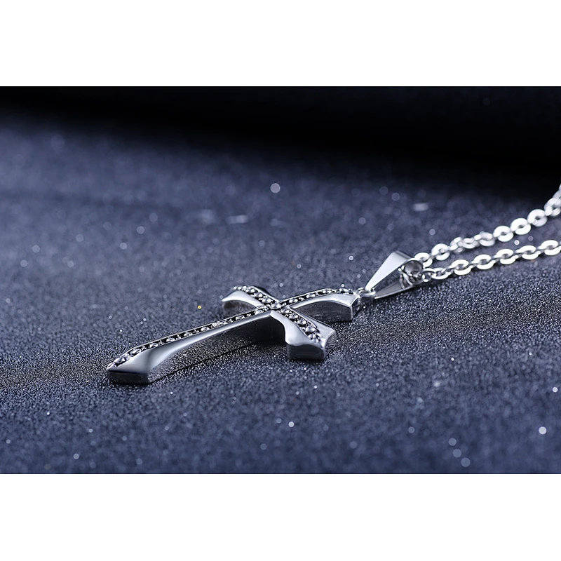 925 Silver Cross Pendant Necklace large jewelry factory,OEM/ODM Jewelry Trade processing customized,Wholesale jewelry manufacturer