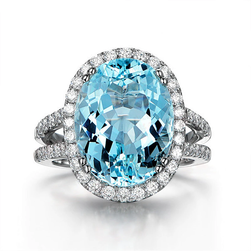 S925 Silver Sapphire Ring large jewelry factory,OEM/ODM Jewelry Trade processing customized,Wholesale jewelry manufacturer