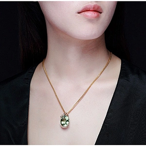 Large main stone Rose Gold Pendant large jewelry factory,OEM/ODM Jewelry Trade processing customized,Wholesale jewelry manufacturer