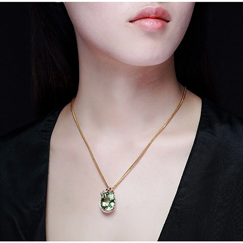 Large main stone Rose Gold Pendant large jewelry factory,OEM/ODM Jewelry Trade processing customized,Wholesale jewelry manufacturer