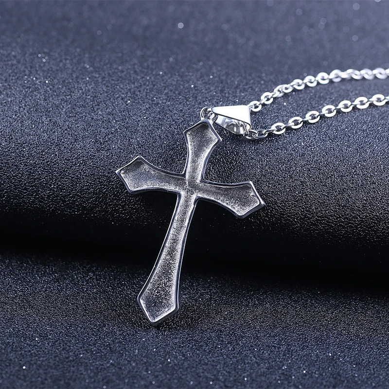 925 Silver Cross Pendant Necklace large jewelry factory,OEM/ODM Jewelry Trade processing customized,Wholesale jewelry manufacturer