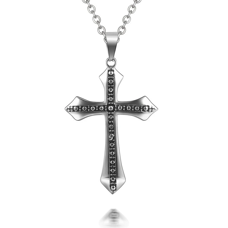 925 Silver Cross Pendant Necklace large jewelry factory,OEM/ODM Jewelry Trade processing customized,Wholesale jewelry manufacturer