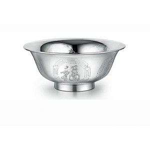 S999 Pure Silver Bowl chopsticks Spoon large jewelry factory,OEM/ODM Jewelry Trade processing customized,Wholesale jewelry manufacturer