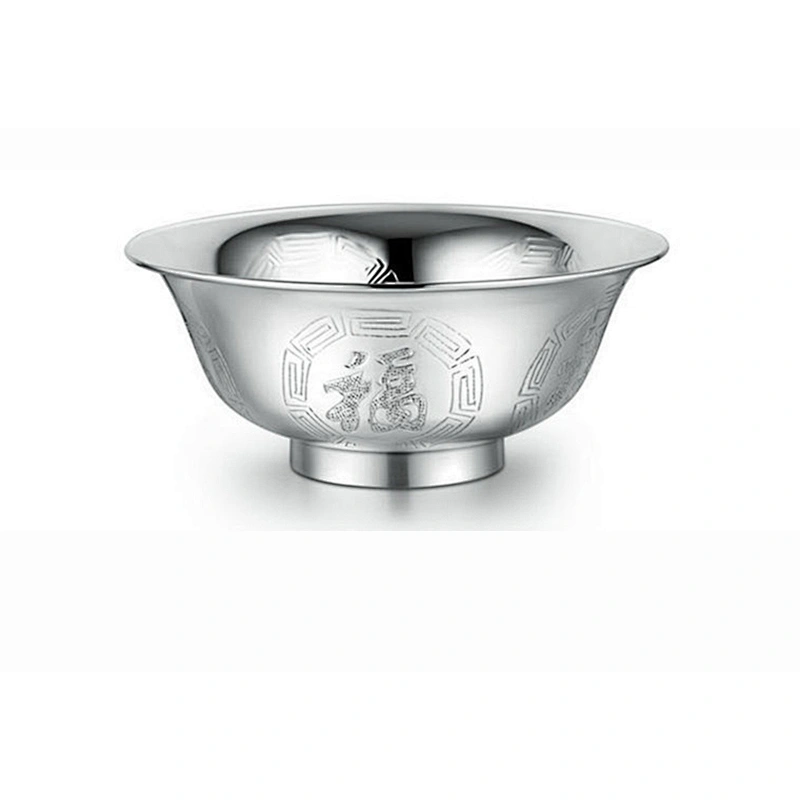 S999 Pure Silver Bowl chopsticks Spoon large jewelry factory,OEM/ODM Jewelry Trade processing customized,Wholesale jewelry manufacturer