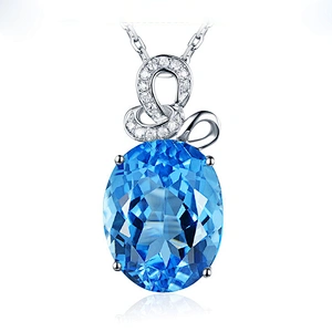Large main Stone Silver Pendant large jewelry factory,OEM/ODM Jewelry Trade processing customized,Wholesale jewelry manufacturer